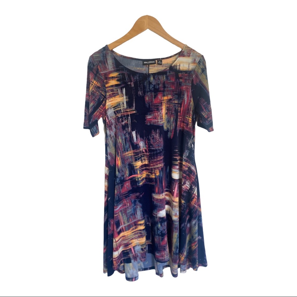 Nina Leonard High-Low Hem Dress. Size: M